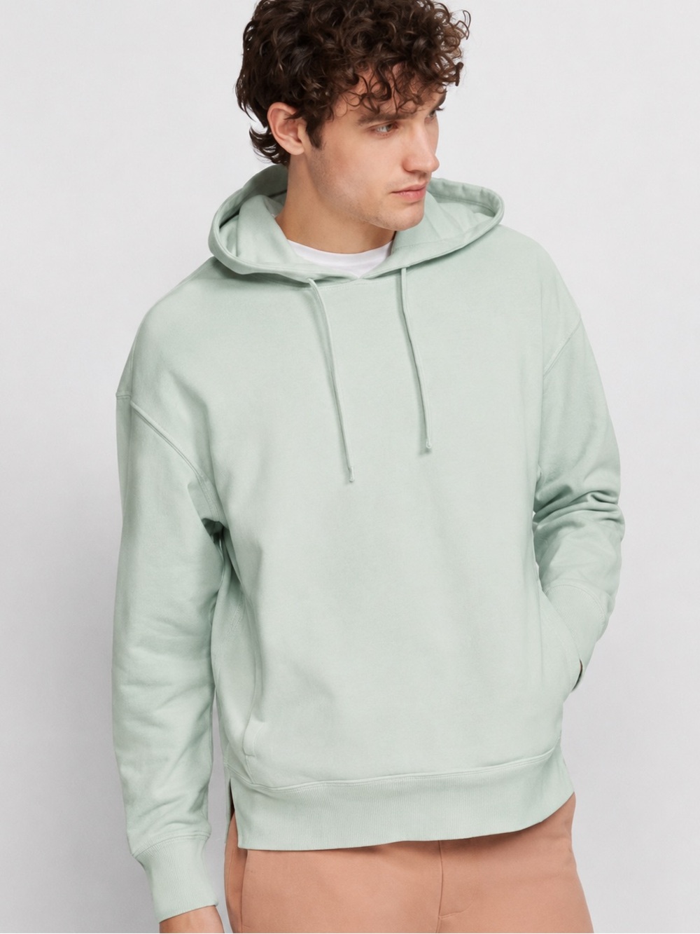 Club Monaco Garment-Dyed Hoodie – Mint Green - Small
